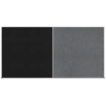 United Visual Products Enclosed Corkboard, 1 Door, 48"x36", 4" Fra, UV3416-BLACK-BLACK UV3416-BLACK-BLACK